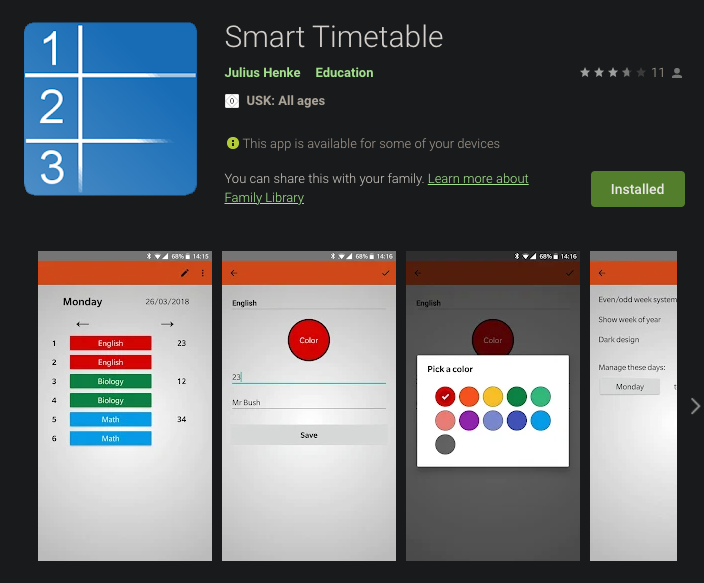 Smart Timetable screenshot